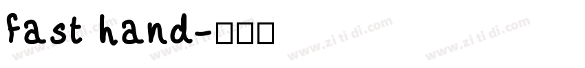 fast hand字体转换